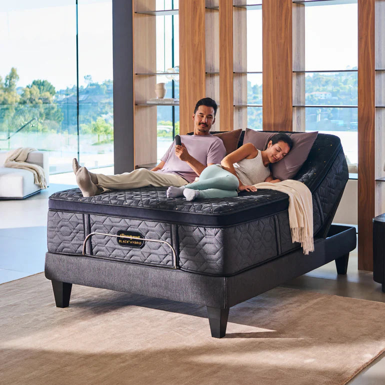 Beautyrest Black mattress on a raised Luxury Base