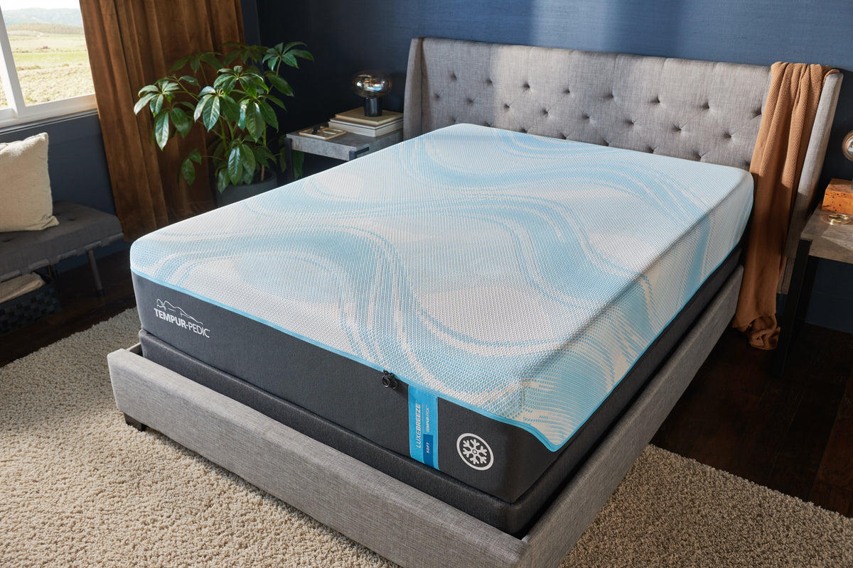 Tempur-Pedic LuxeBreeze mattress in a bedroom