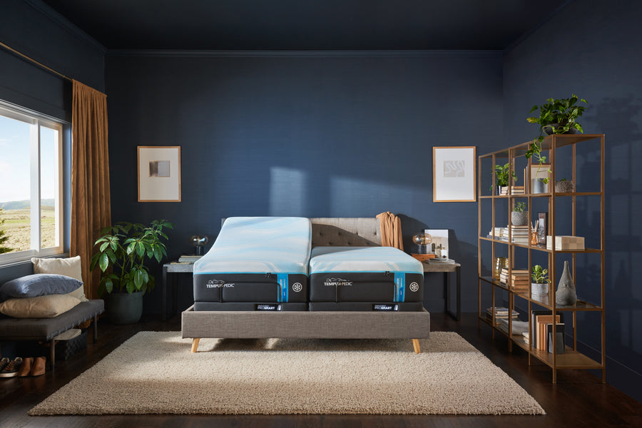 Split king Tempur-Pedic beds on a TEMPUR-Ergo base