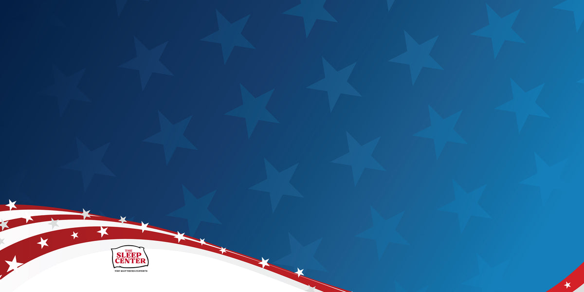 A patriotic-themed graphic background with a blue gradient, light blue stars, and a curved red and white banner at the bottom containing the 'Pappy's Catering' logo.